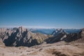 Selenar landscape on top Zugspitze in the Wetterstein mountains, hiking advenure under the clear sky in Alpen Royalty Free Stock Photo
