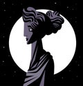 Selene luna greek mythology goddess of the moon Royalty Free Stock Photo