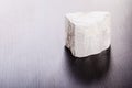 Selenite stone on wood Royalty Free Stock Photo