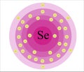 Selenium - Atomic Model - White Background