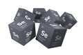 Selenium, 3D rendering of symbols of the elements of the periodic table Royalty Free Stock Photo