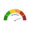 Selenium level abstract scale. Food value measuring