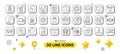 Selenium mineral, Recovery internet and Sales diagram line icons pack. For web app. 3d design elements. Vector