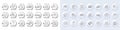 Selenium mineral, Swipe up and Lgbt line icons. For web app, printing. Line icons. Vector