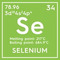 Selenium. Other Nonmetals. Chemical Element of Mendeleev\'s Periodic Table.. 3D illustration Royalty Free Stock Photo