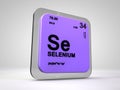 Selenium- Se - chemical element periodic table Royalty Free Stock Photo