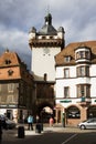 Selestat cityscape with the medieval tower Royalty Free Stock Photo