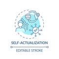 Self actualization turquoise concept icon