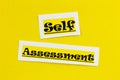 Self assessment business analysis management concept evaluation success goal Royalty Free Stock Photo