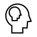 Self - awareness icon, vector illustration