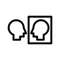 Self - awareness icon, vector illustration