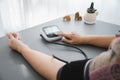 Self blood pressure and heart rate measurement