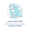 Self-care absence concept icon