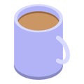 Self-care coffee mug icon, isometric style Royalty Free Stock Photo
