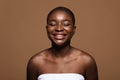 Self-Care Concept. Portrait Of Black Lady With Perfect Skin And Short Hair Royalty Free Stock Photo