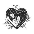 Self care Feminine vector Illustrations.