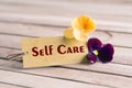 Self care tag Royalty Free Stock Photo