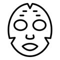 Self care woman plant mask icon, outline style