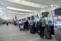 Self check in counter inside YVR airport