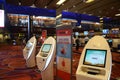 Self check-in counters at Singapore Changi Airport Royalty Free Stock Photo