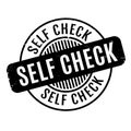 Self Check rubber stamp