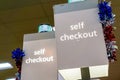 Self Checkout sign in a store