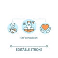 Self compassion concept icon