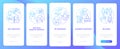 Self-compassion exercises blue gradient onboarding mobile app screen