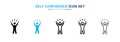 Self confidence icon vector Royalty Free Stock Photo