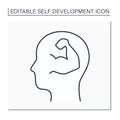 Self-confidence line icon Royalty Free Stock Photo