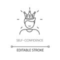 Self confidence pixel perfect linear icon