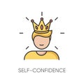 Self confidence RGB color icon