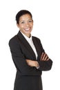 Self confident business woman smiles happy Royalty Free Stock Photo