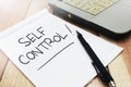 Self Control, Motivational Words Quotes Concept