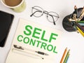 Self Control, Motivational Words Quotes Concept Royalty Free Stock Photo