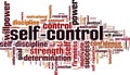Self-control word cloud Royalty Free Stock Photo