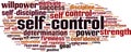 Self-control word cloud Royalty Free Stock Photo