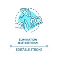 Self criticism elimination concept icon Royalty Free Stock Photo