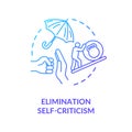 Self criticism elimination concept icon Royalty Free Stock Photo