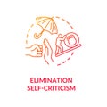 Self criticism elimination concept icon Royalty Free Stock Photo