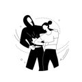 Self defense abstract concept vector illustration.