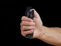 Self defense - aiming pepper spray Royalty Free Stock Photo