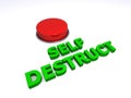 Self destruct button on white Royalty Free Stock Photo