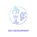 Self development blue gradient concept icon Royalty Free Stock Photo