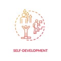 Self development red gradient concept icon Royalty Free Stock Photo