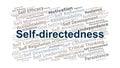 Self-Directedness Word Cloud. Key Concepts On Autonomy, Motivation, Responsibility, Growth, And Self-Regulation In Personal And Royalty Free Stock Photo