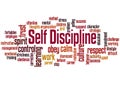 Self discipline word cloud concept Royalty Free Stock Photo