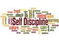 Self discipline word cloud concept 2 Royalty Free Stock Photo