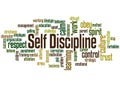 Self discipline word cloud concept 3 Royalty Free Stock Photo