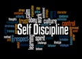 Self discipline word cloud concept 4 Royalty Free Stock Photo